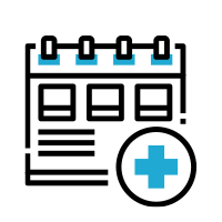 clinic scheduling calendar icon